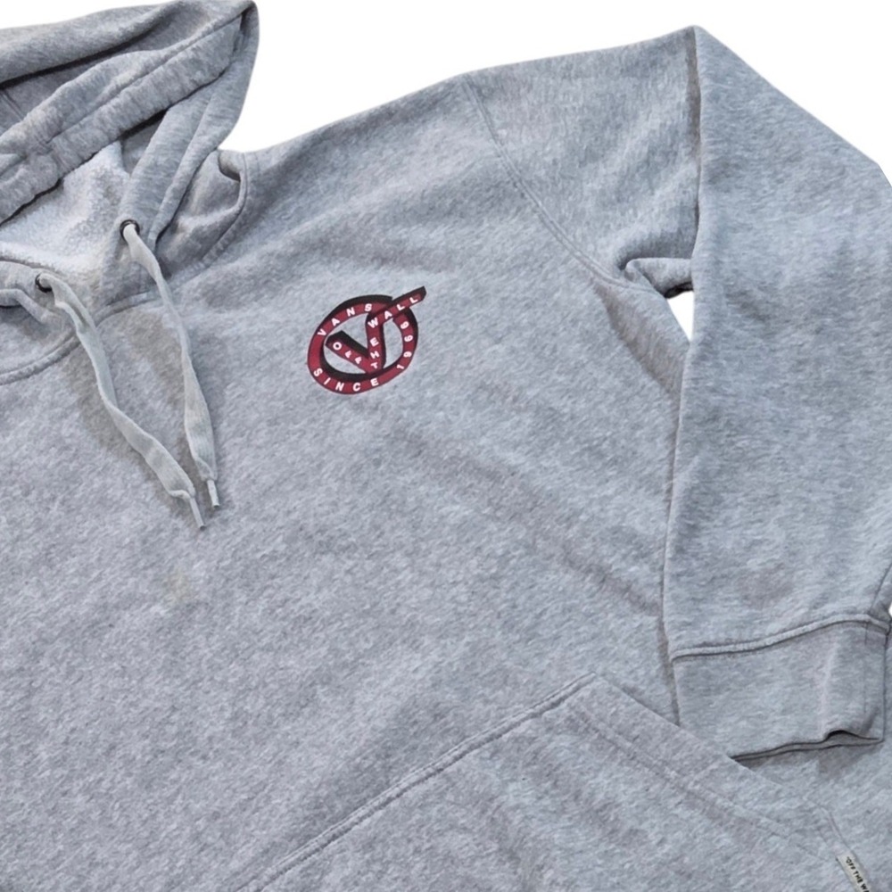 Vans Off The Wall Since 1966 Graphic Hoodie Pullover Sweatshirt Gray Mens Medium